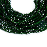 Geniune Green Sand Stone Tiny Beads, 3mm Dark Green Glimmer Beads, Jewelry making spacers, Beading Separator Beads, PRP517